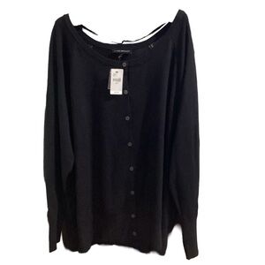 🪷 NWT Lane Bryant Black Button Down Sweater Size 22/24